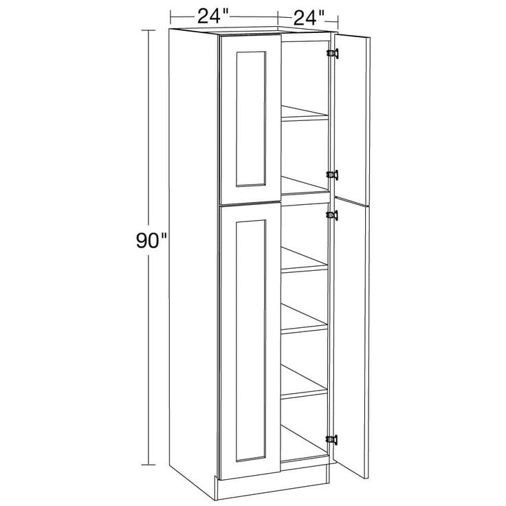 Home Decorators Collection Newport 24 in. W x 24 in. D x 90 in. H Assembled Plywood Pantry Kitchen Cabinet in Cinnamon with Soft Close
