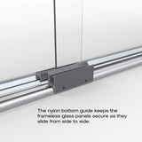 Classic 60 in. x 70 in. Semi-Frameless Sliding Shower Door in Chrome with Clear Glass - Super Arbor