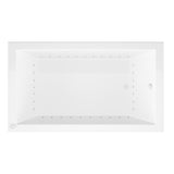 Sapphire 71.5 in. Rectangular Drop-in Air Bath Tub in White - Super Arbor