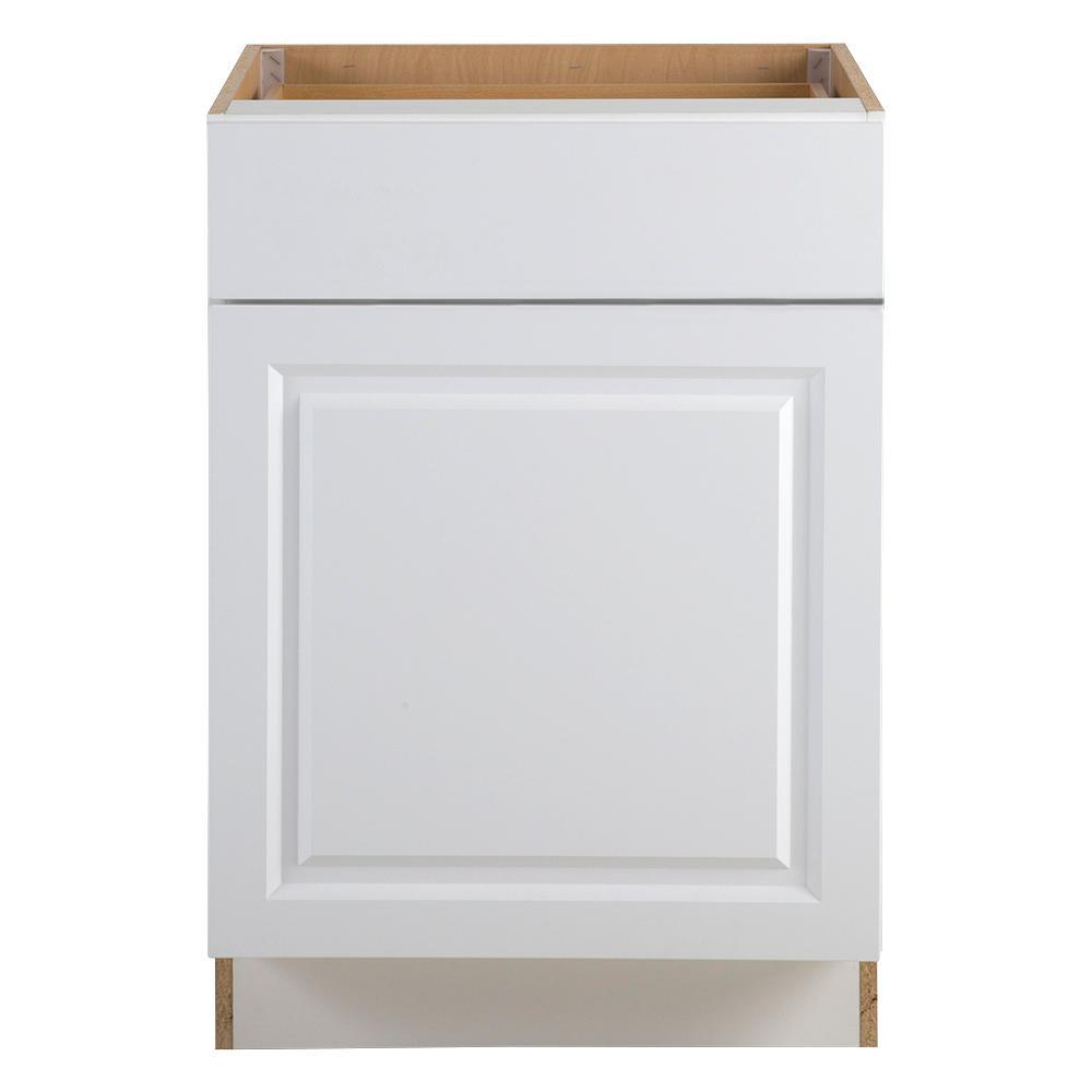 Benton Assembled 12x34.5x24.5 in. Base Cabinet with Soft Close Full Extension Drawer in White - Super Arbor