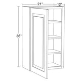 Home Decorators Collection Grayson 21 in. W x 12 in. D x 36 in. H Assembled Plywood Wall Kitchen Cabinet in Deep Onyx with Soft Close