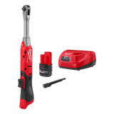 Milwaukee M12 FUEL 12V Lithium-Ion Brushless Cordless 3/8 in. Right Angle Impact Wrench with 3.0Ah Battery Pack (2-Pack)