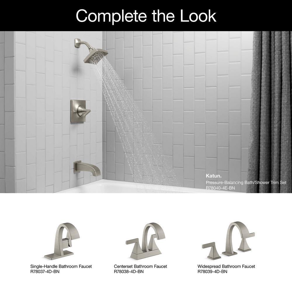 Katun 1-Handle 3-Spray Tub and Shower Faucet in Brushed Nickel (Valve Included) - Super Arbor