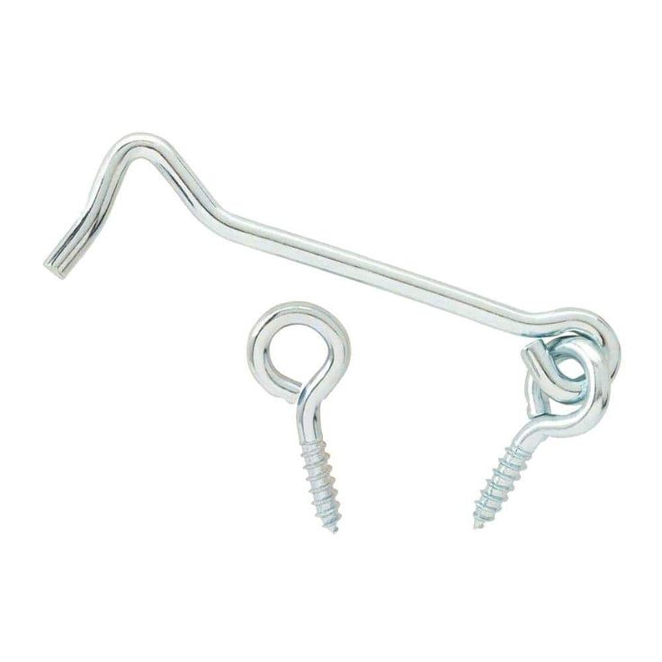 3 in. Zinc-Plated Hook and Eye (2-Pack)