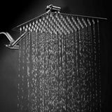 1-Spray 10 in. Single Wall Mount Waterfall Fixed Rain Shower Head in chrome - Super Arbor