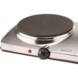 1440W 2-Burner 7.5 in. Silver Electric Hot Plate