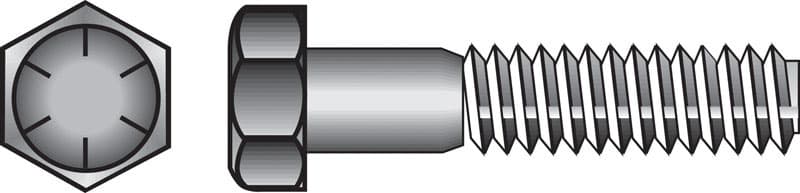 Hillman 7/16 in. Diameter x 1-1/4 in. Length Grade 8 Heat‑Treated Steel Hex Head Cap Screws, Coarse Thread, 50-Pack