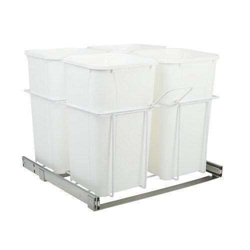 Knape & Vogt 27-Quart Plastic Pull Out Trash Can