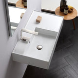 Nameeks Teorema Wall Mounted Bathroom Sink in White