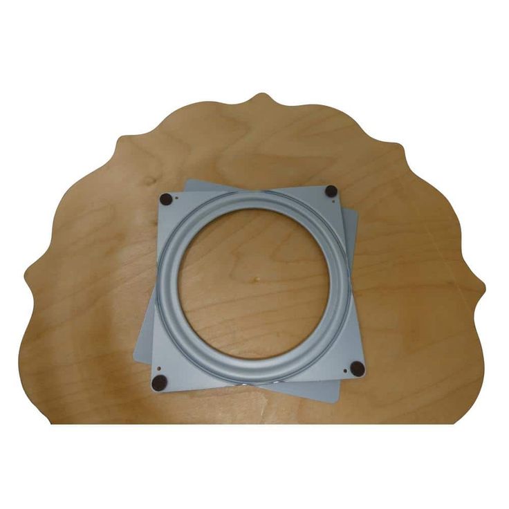 Everbilt 6 in. Silver Square Lazy Susan Turntable with 400 lbs. Load Rating (6-Pack)