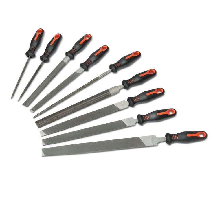 Crescent Nicholson 6 in., 8 in., 10 in. and 12 in. Maintenance File Set with Ergonomic Handles (9-Pieces)