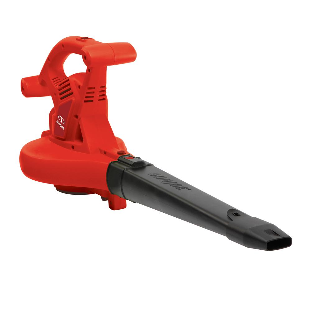 Sun Joe 240 MPH 300 CFM 13 Amp Electric Handheld 3-in-1 Leaf Blower/Vacuum/Mulcher, Red