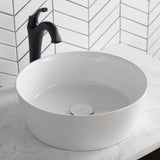 Viva 15-3/4 in. Round Porcelain Ceramic Vessel Sink in White - Super Arbor