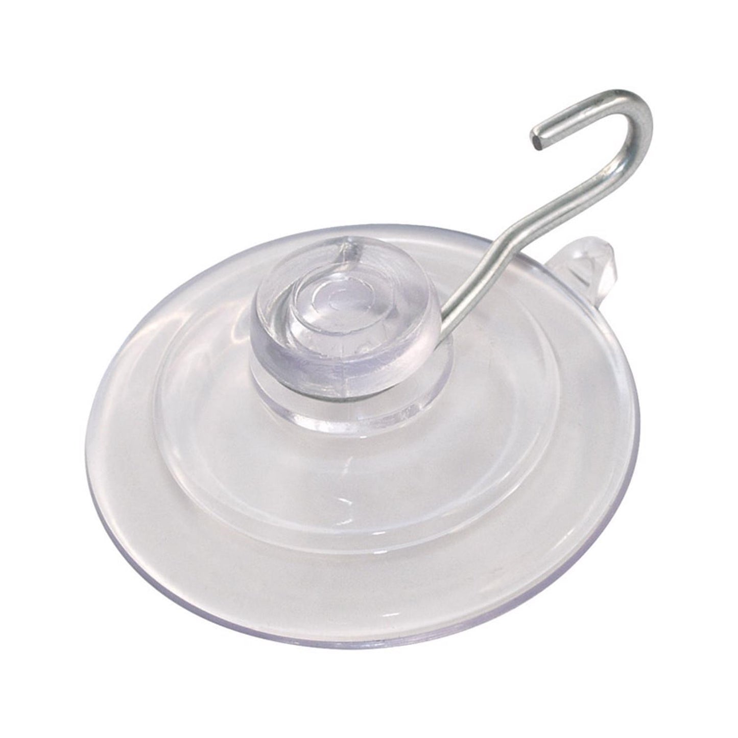 Hillman OOK Clear Suction Cup Hanging Hooks, 5 lb Capacity, 3-Pack