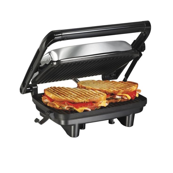 1400 W Chrome Non-Stick Panini Press