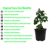 Viagrow 1.4 lbs./650 g Premium Soilless Grow Media Coconut Coir Brick
