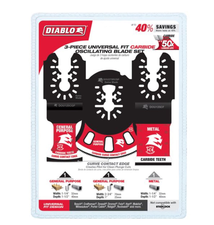 Diablo Carbide Oscillating Blades Set