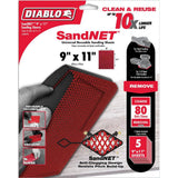 DIABLO 9 in. x 11 in. SandNET Faster Reusable Hand Sanding Sheets 80 Grit (25-Sheets)