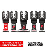DIABLO Universal Fit Wood and Metal Bi-Metal & Carbide Oscillating Blade Set (5-Piece)