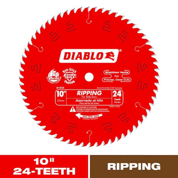 Diablo Ripping Circular Saw Blade for Wood 10" 24 Teeth