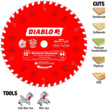 DIABLO 12 in. x 44-Tooth General Purpose Circular Saw Blade Value Pack (2-Pack)