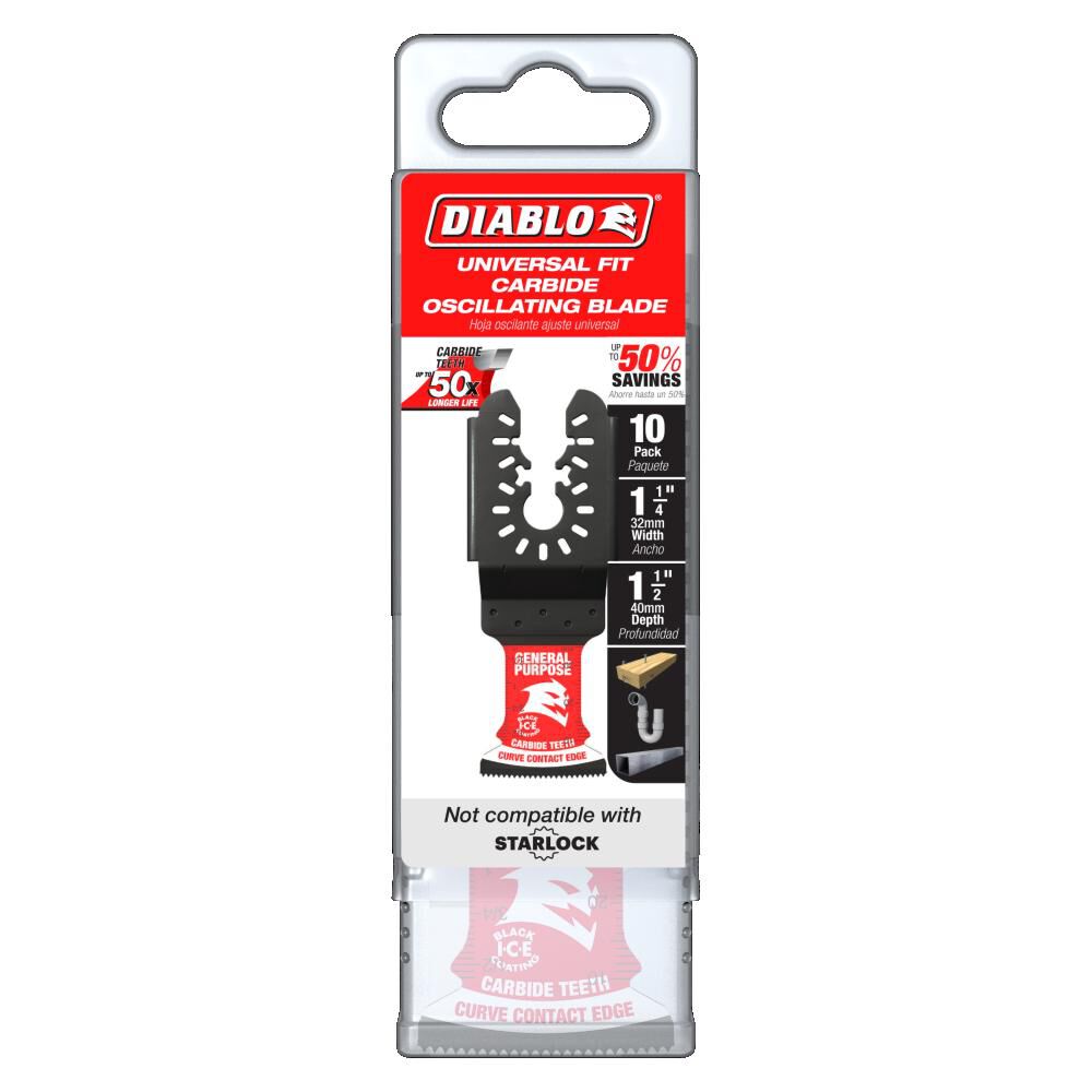 Diablo Universal Fit Oscillating Blade for General Purpose Cuts 1-1/4" 10/Pack