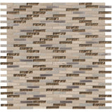 MSI Diamante 12 in. x 13.13 in. Glossy Glass; Stone Brick Look Wall Tile (9.8 sq. ft./Case)