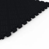 Norsk Multi-Purpose Black 18.3 in. x 18.3 in. x 0.25 in. PVC Garage Flooring Tile with Raised Diamond Pattern (6-Pieces, 13.95 sq. ft.)