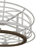 Hunter Langwood 4-Light Distressed White Candlestick Chandelier Dining Room Light