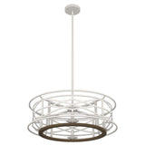 Hunter Langwood 4-Light Distressed White Candlestick Chandelier Dining Room Light