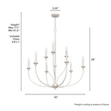 Hunter Southcrest 9-Light Distressed White Chandelier