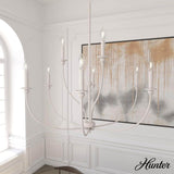 Hunter Southcrest 9-Light Distressed White Chandelier