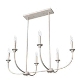 Hunter Southcrest 6-Light Distressed White Candlestick Chandelier