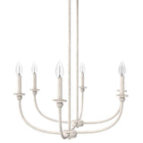 Hunter Southcrest 6-Light Distressed White Candlestick Chandelier