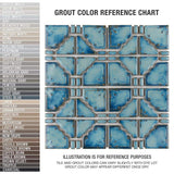 Merola Tile Moonbeam Diva Blue 12 in. x 12 in. Porcelain Mosaic Tile (9.79 sq. ft. / Case)