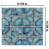 Merola Tile Moonbeam Diva Blue 12 in. x 12 in. Porcelain Mosaic Tile (9.79 sq. ft. / Case)