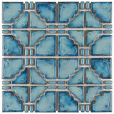Merola Tile Moonbeam Diva Blue 12 in. x 12 in. Porcelain Mosaic Tile (9.79 sq. ft. / Case)