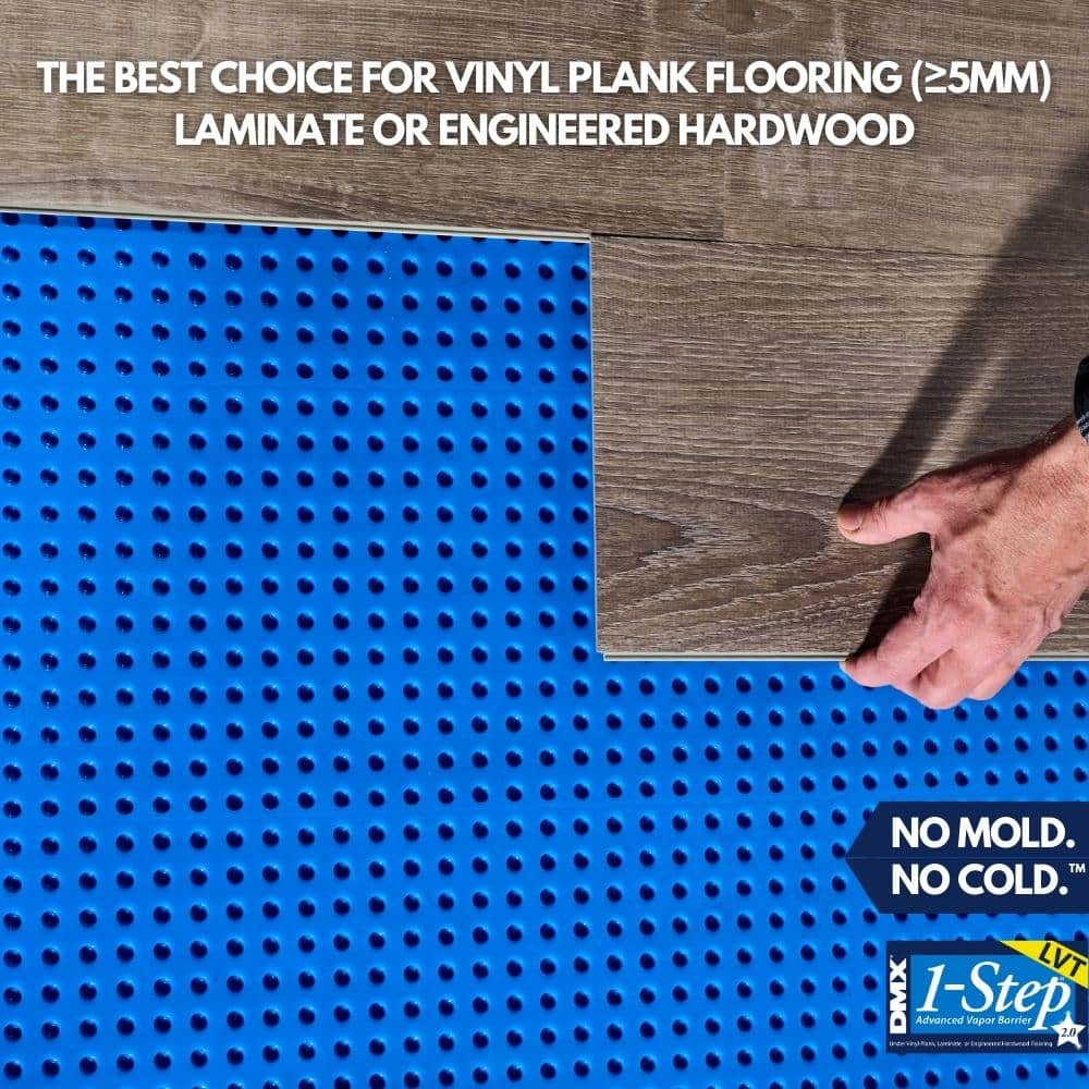 DMX 1-STEP 100 sq. ft. 3.6 ft. x 29 ft. x 5/.32 in. Underlayment for Vinyl Planks, Laminate and Engineered Hardwood Floors