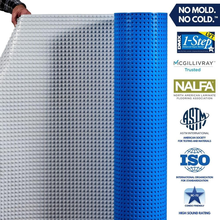 DMX 1-STEP 100 sq. ft. 3.6 ft. x 29 ft. x 5/.32 in. Underlayment for Vinyl Planks, Laminate and Engineered Hardwood Floors