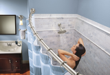 Moen DN2170BN 57-in to 60-in Tension-Mount Brushed Nickel Curved Single Shower Rod