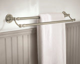 Moen Sage 24-in Spot Resist Brushed Nickel Wall-Mount Double Towel Bar