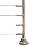 Dolle Prova 36 in. H x 79 in. W Finished Beech Handrail Stainless Cable Infill Top Mount Railing Kit