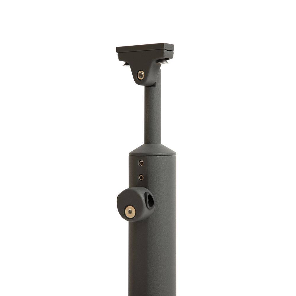 Dolle PA2ab 42 in. x 1-1/2 in Anthracite side mount post