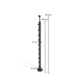 Dolle Prova PA1ab 42 in. x 1-1/2 in. Anthracite Top Mount Post