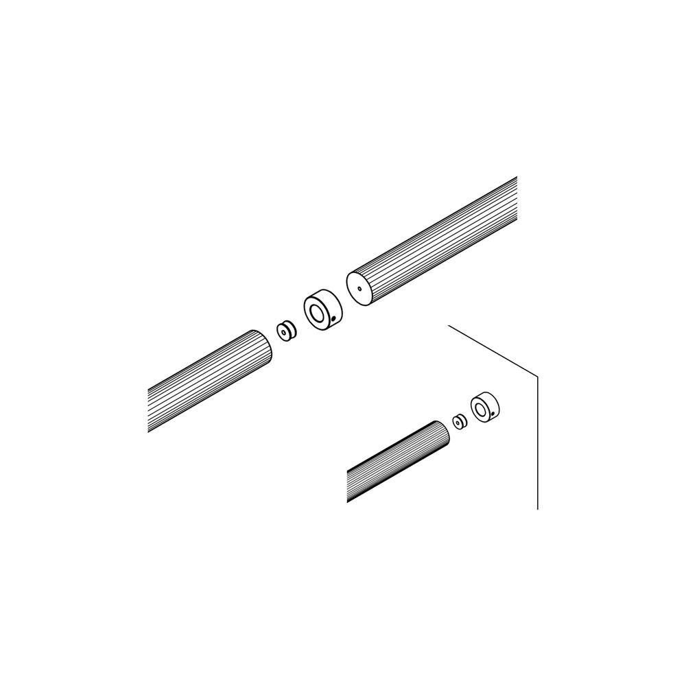 Dolle Prova PA8b Anthracite Handrail Connector-Wall Terminal