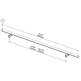 Dolle Prova Aluminum 79 in. Long Handrail Kit