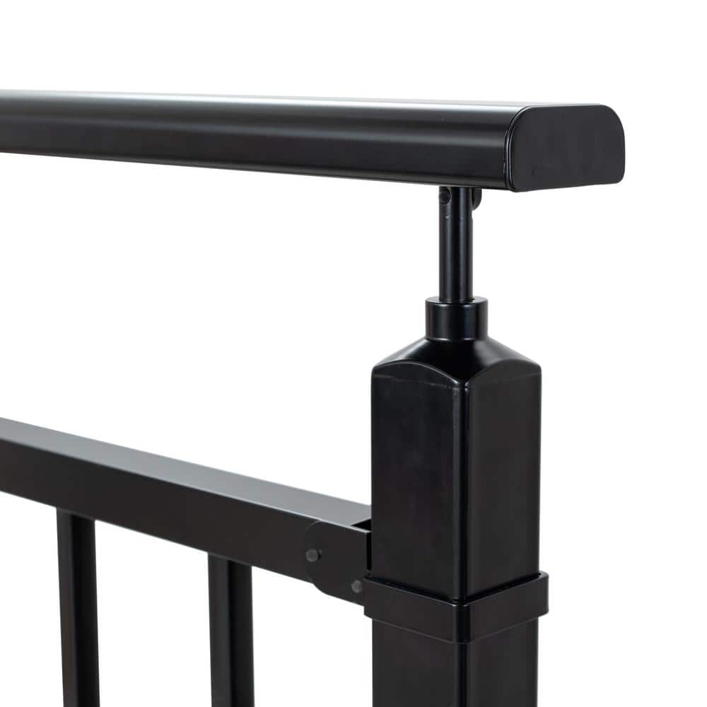 Dolle Acadia 38 in. H x 41 in. W Black Aluminum Starter Banister Kit Stair Railing Kit