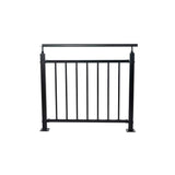 Dolle Acadia 38 in. H x 41 in. W Black Aluminum Starter Banister Kit Stair Railing Kit