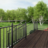 Dolle Acadia 38 in. H x 39 in W Black Aluminum Continuous Banister Kit Stair Railing Kit