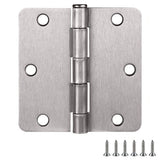 Schlage 3.5 in. x 1/4 in. Radius Satin Nickel Round Door Hinges (3-Pack)